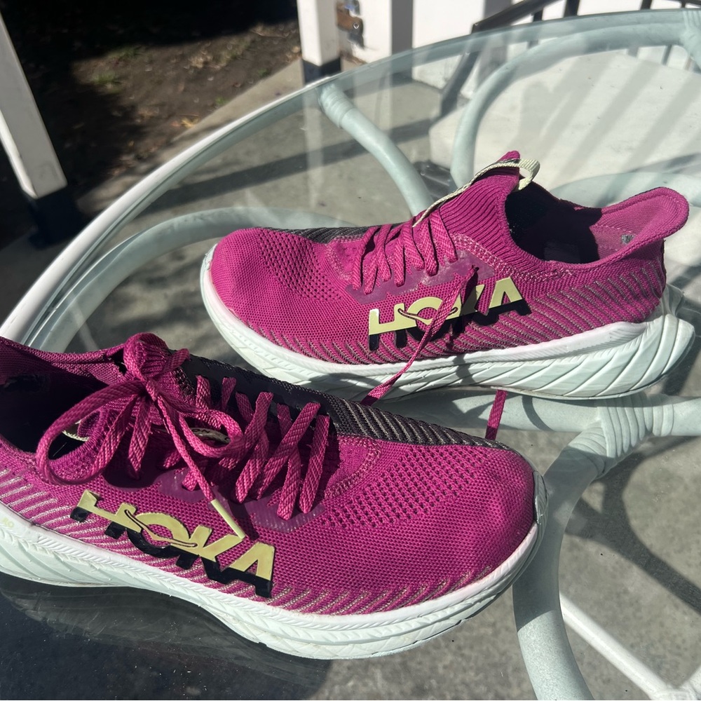 Hoka Women’s Carbon x  Shoes - Magenta and Teal - Two pairs - Picture 5 of 15